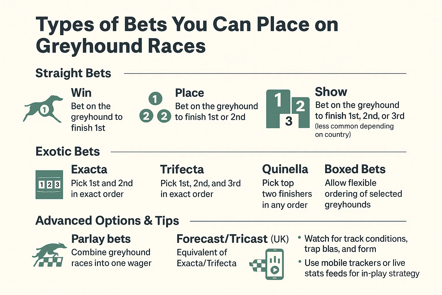 Types of Bets You Can Place on Greyhound Races